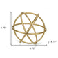 Petite Gold Metal Orb Decorative Sculpture