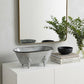 5" Gray Polyresin Hand Painted Decorative Tub Tabletop Sculpture