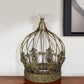 10" Bronze Metal Hand Painted Decorative Crown Tabletop Sculpture