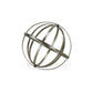 10" Silver Metal Hand Painted Decorative Orb Tabletop Sculpture