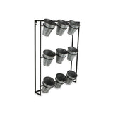 24" X 18" Black And Silver Metal Rectangular Wall Planter