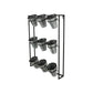 24" X 18" Black And Silver Metal Rectangular Wall Planter