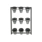 24" X 18" Black And Silver Metal Rectangular Wall Planter