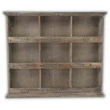 27" Dark Brown Solid Wood Wall Mounted Display Stand