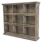 27" Dark Brown Solid Wood Wall Mounted Display Stand