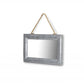 9" Silver Metal Framed Accent Mirror