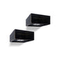 7" Black Wood Wall Mounted Floating Shelf With LED Light