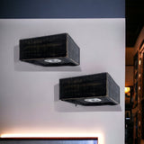 7" Black Wood Wall Mounted Floating Shelf With LED Light