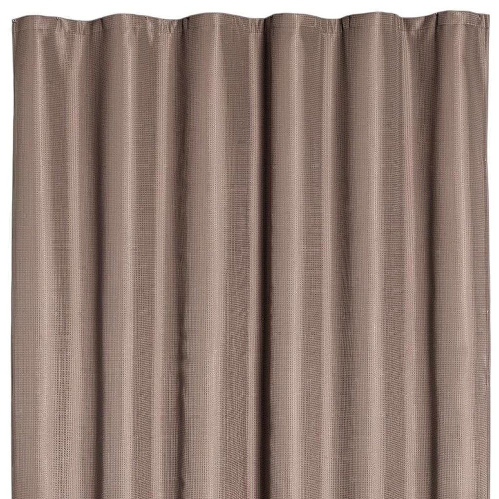 Luxurious Mocha Waffle Weave Shower Curtain