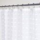 White Puff Sheer Shower Curtain