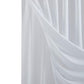 White Sheer and Grid Shower Curtain and Liner Set