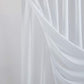 White Sheer and Grid Shower Curtain and Liner Set