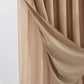 Mocha Sheer and Grid Shower Curtain and Liner Set