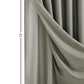 Gray Sheer and Grid Shower Curtain and Liner Set
