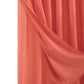 Coral Sheer and Grid Shower Curtain and Liner Set