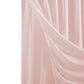Blush Sheer and Grid Shower Curtain and Liner Set