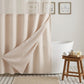 Blush Sheer and Grid Shower Curtain and Liner Set