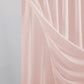 Blush Sheer and Grid Shower Curtain and Liner Set