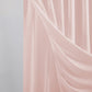 Blush Sheer and Grid Shower Curtain and Liner Set