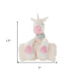 17" X 7" Ivory Unicorn Fabric Throw Pillow with Texture