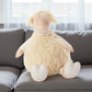 26" X 22" Ivory Lamb Fabric Throw Pillow
