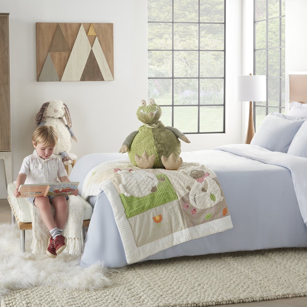 26" X 22" Green Crocodile Fabric Throw Pillow