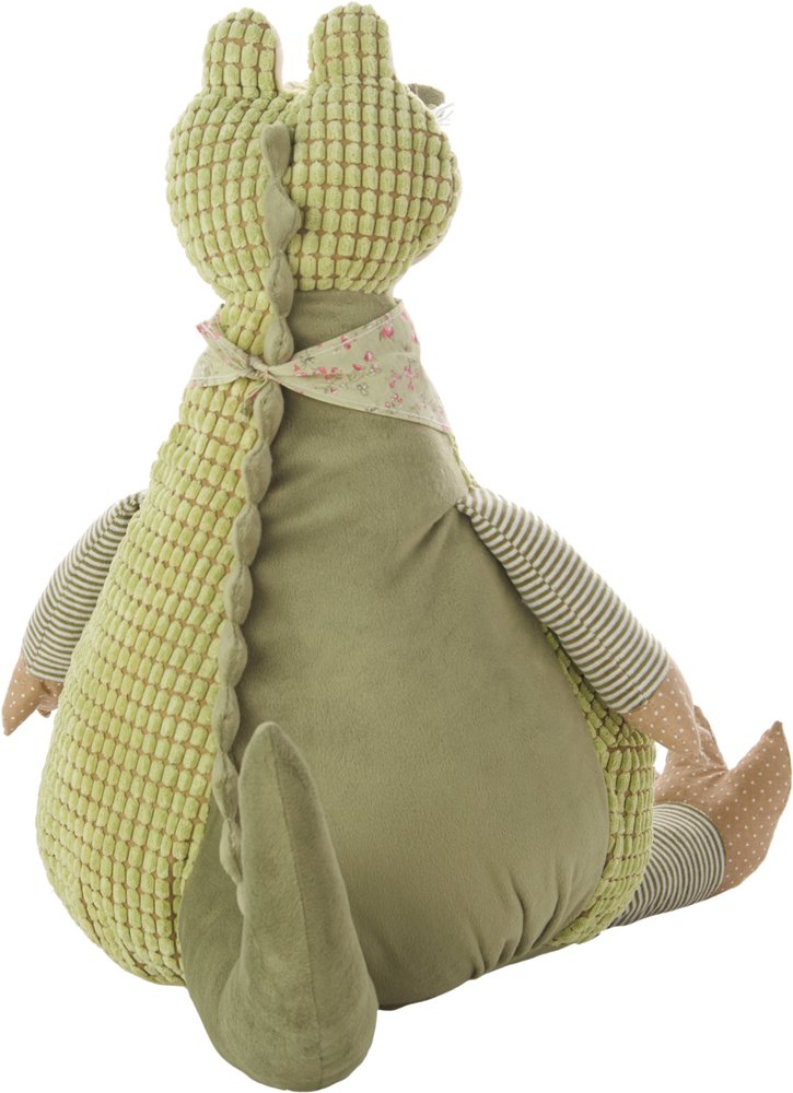 26" X 22" Green Crocodile Fabric Throw Pillow