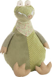 26" X 22" Green Crocodile Fabric Throw Pillow
