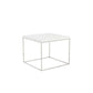 20" Silver And White Square End Table