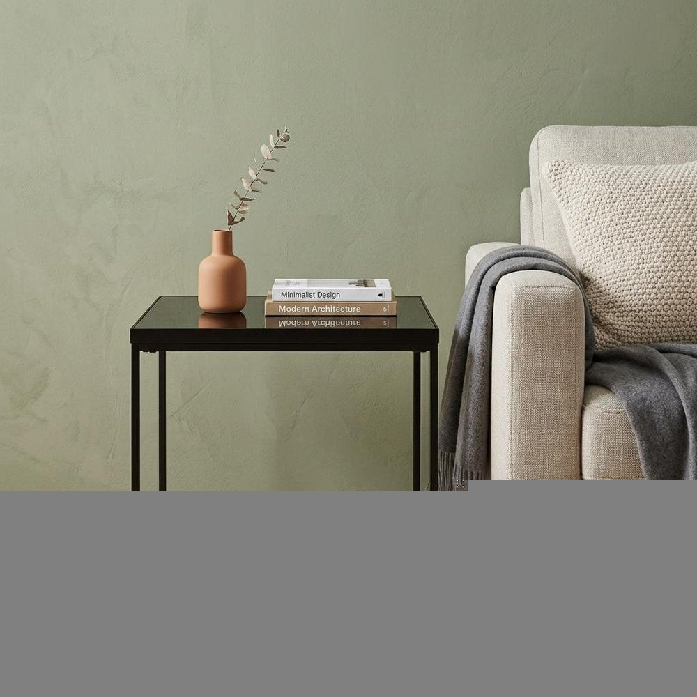 20" Black Square End Table