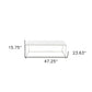 47" White and Silver Wood And Metal Frame Coffee Table