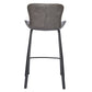 Set of Two 26" Gray And Black Steel Low Back Counter Height Bar Chairs