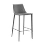 30" Gray Steel Low Back Bar Height Bar Chair