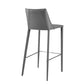 30" Gray Steel Low Back Bar Height Bar Chair