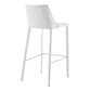 30" White Steel Low Back Bar Height Bar Chair