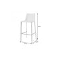 30" White Steel Low Back Bar Height Bar Chair