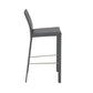 Set of Two 30" Gray Faux Leather and Steel Bar Height Bar Chairs