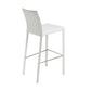 Set of Two 30" White Faux Leather And Steel Low Back Bar Height Bar Chairs