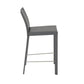Set of Two 26" Gray Steel Low Back Counter Height Bar Chairs