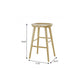 29" Natural Manufactured Wood Backless Bar Height Bar Chair