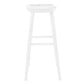 29" White Manufactured Wood Backless Bar Height Bar Chair