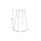 29" White Manufactured Wood Backless Bar Height Bar Chair