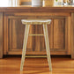 26" Natural Manufactured Wood Backless Counter Height Bar Chair
