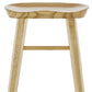 26" Natural Manufactured Wood Backless Counter Height Bar Chair