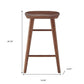 25" Brown Manufactured Wood Backless Counter Height Bar Chair