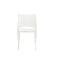 Set of Two White Heavy Duty Plastic Outdoor Stacking Dining Chairs