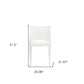 Set of Two White Heavy Duty Plastic Outdoor Stacking Dining Chairs
