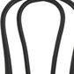 Set of Two Black and Natural Solid Wood And Rattan Curved Back Dining Side Chairs