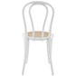 Set of Two Vintage Style White Cane Dining Chairs