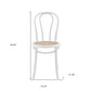 Set of Two Vintage Style White Cane Dining Chairs